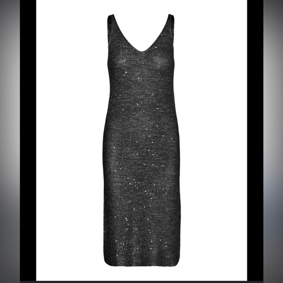 BNWT Vero Moda Women’s VMLEILANI NEW STRAP V-NECK BLK DRESS size S - Picture 2 of 6